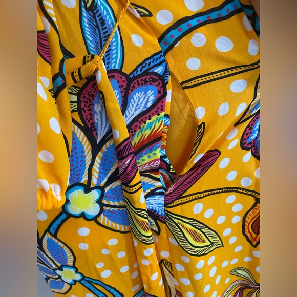 NWT Tabitha Brown x Target Orange Floral Print Long Duster Size XS Kimono Dress - Picture 12 of 15